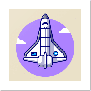 Spaceship Plane Flying Posters and Art